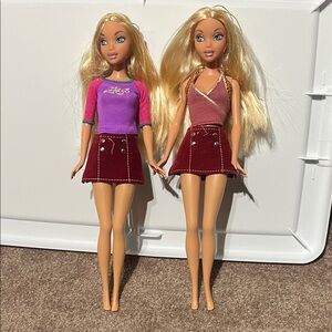My Scene Barbie Doll Set with Red Skirts